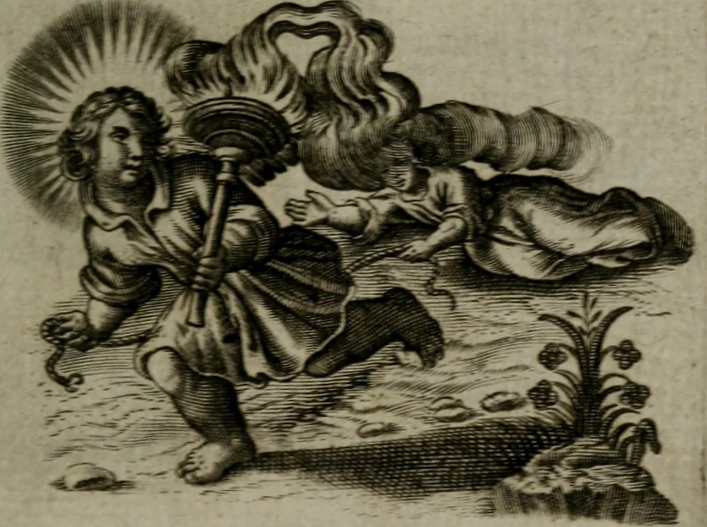 An illustration from Les emblemes d'amour diuin et humain ensemble : expliquez par des vers françois, 1640, leaf 198