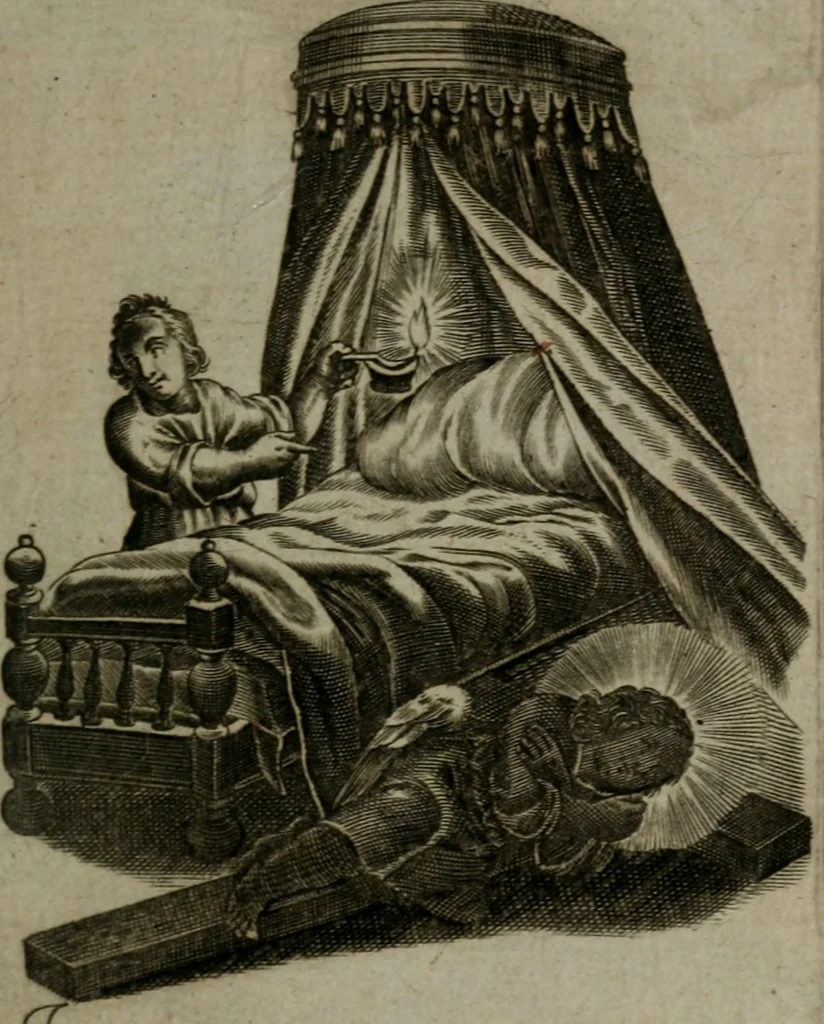 An illustration from Les emblemes d'amour diuin et humain ensemble : expliquez par des vers françois, 1640, leaf 202