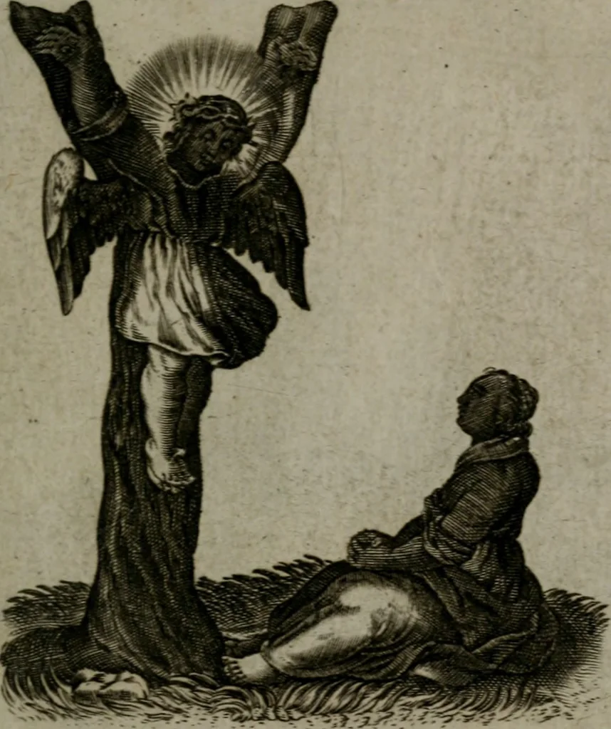 An illustration from Les emblemes d'amour diuin et humain ensemble : expliquez par des vers françois, 1640, leaf 210