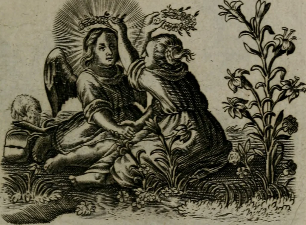 An illustration from Les emblemes d'amour diuin et humain ensemble : expliquez par des vers françois, 1640, leaf 218