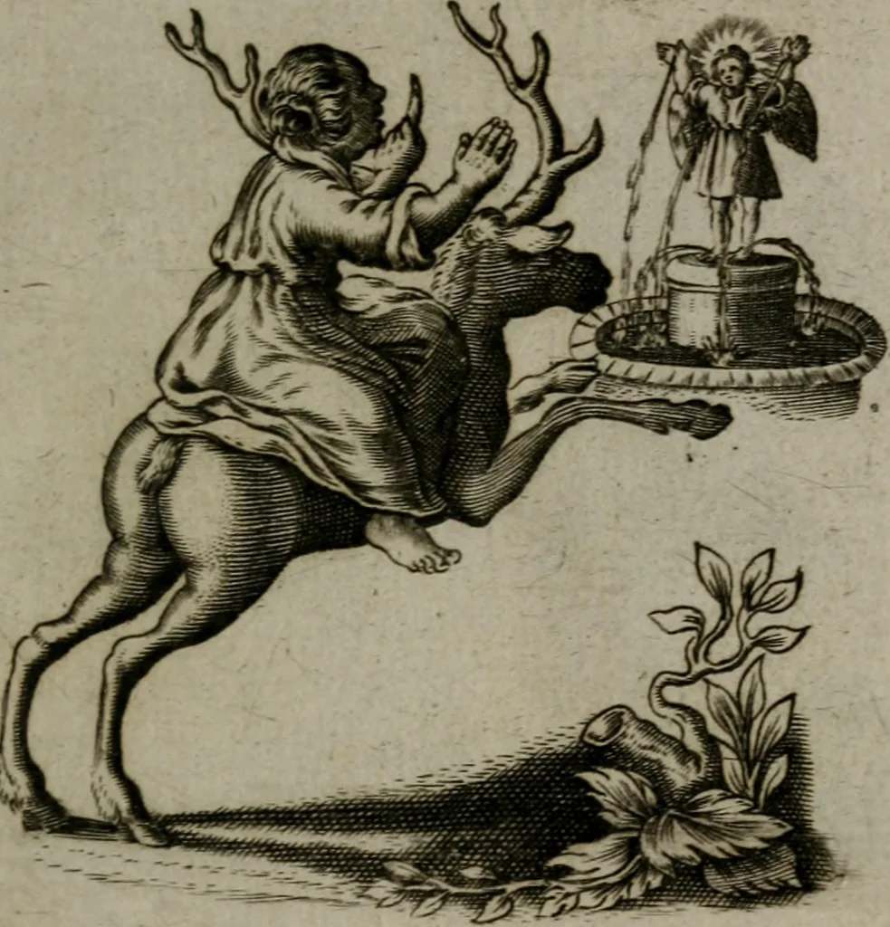 An illustration from Les emblemes d'amour diuin et humain ensemble : expliquez par des vers françois, 1640, leaf 234