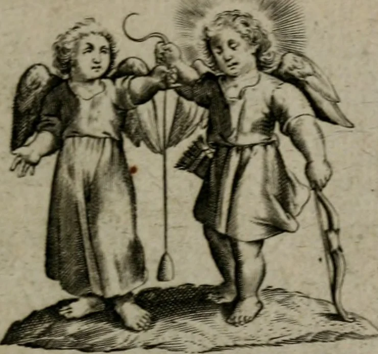 An illustration from Les emblemes d'amour diuin et humain ensemble : expliquez par des vers françois, 1640, leaf 50