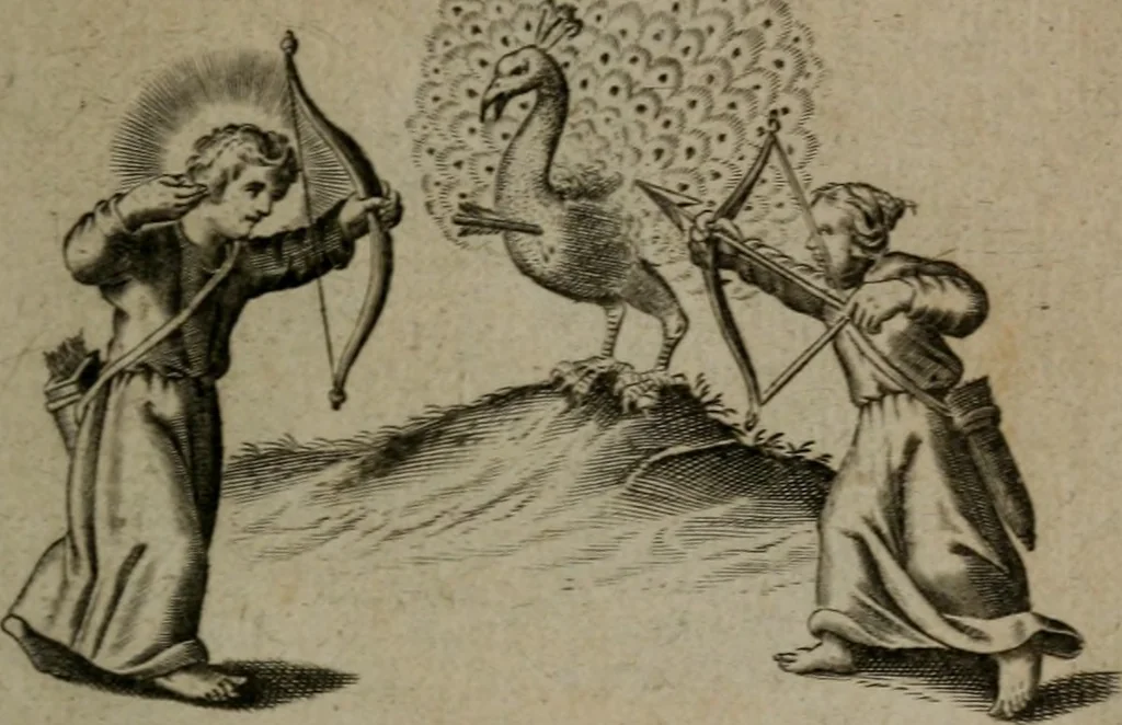 An illustration from Les emblemes d'amour diuin et humain ensemble : expliquez par des vers françois, 1640, leaf 66