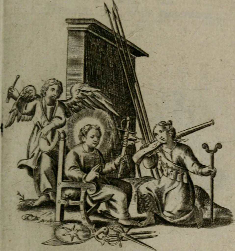 An illustration from Les emblemes d'amour diuin et humain ensemble : expliquez par des vers françois, 1640, leaf 74