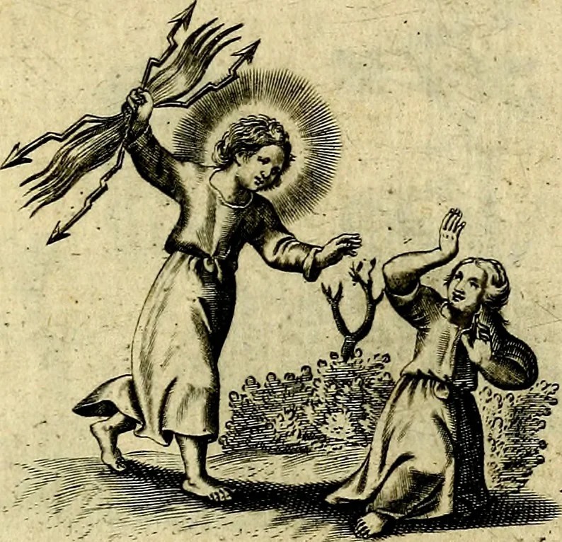 An illustration from Les emblemes d'amour divin et humain ensemble : expliquez par des vers françois, 1640, leaf 104