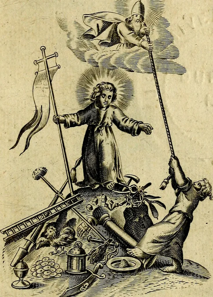 An illustration from Les emblemes d'amour divin et humain ensemble : expliquez par des vers françois, 1640, leaf 12