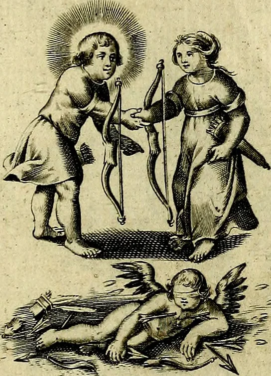 An illustration from Les emblemes d'amour divin et humain ensemble : expliquez par des vers françois, 1640, leaf 120