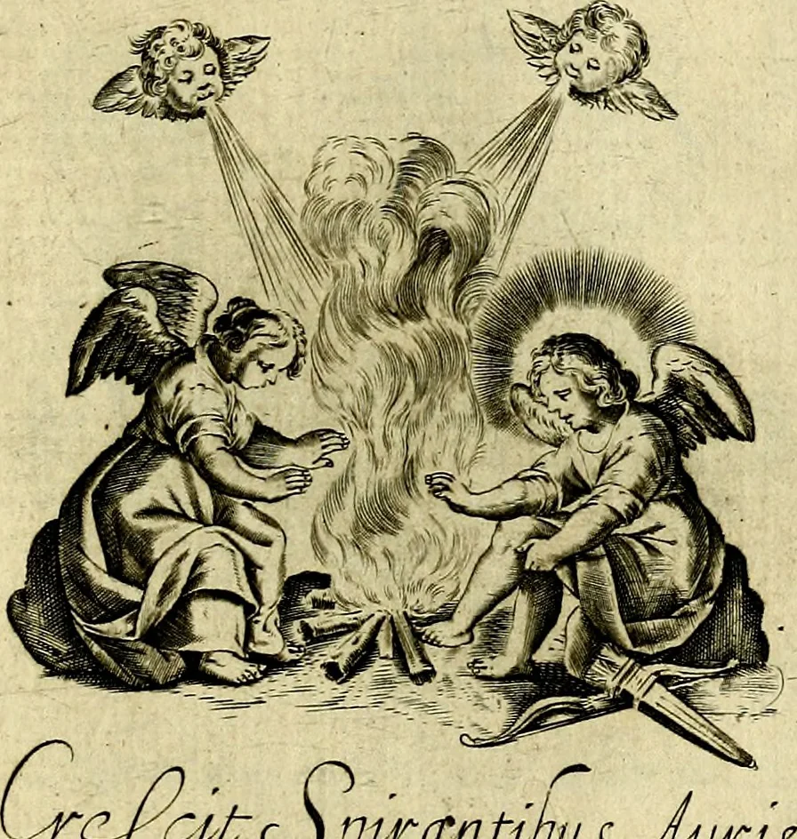 An illustration from Les emblemes d'amour divin et humain ensemble : expliquez par des vers françois, 1640, leaf 124