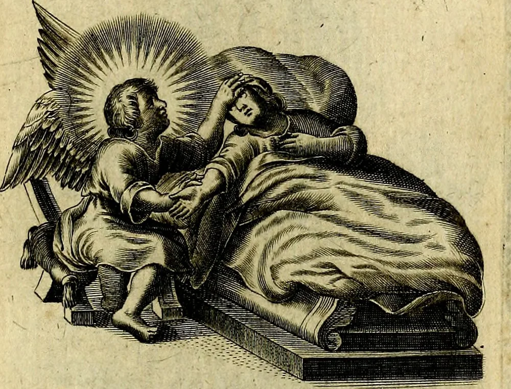 An illustration from Les emblemes d'amour divin et humain ensemble : expliquez par des vers françois, 1640, leaf 154