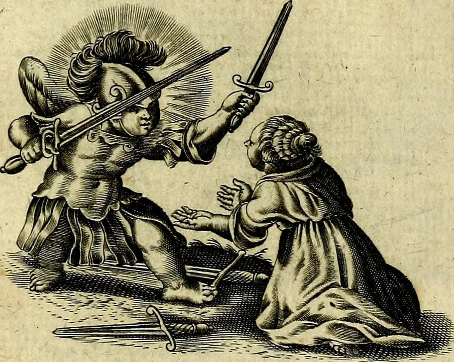 An illustration from Les emblemes d'amour divin et humain ensemble : expliquez par des vers françois, 1640, leaf 162