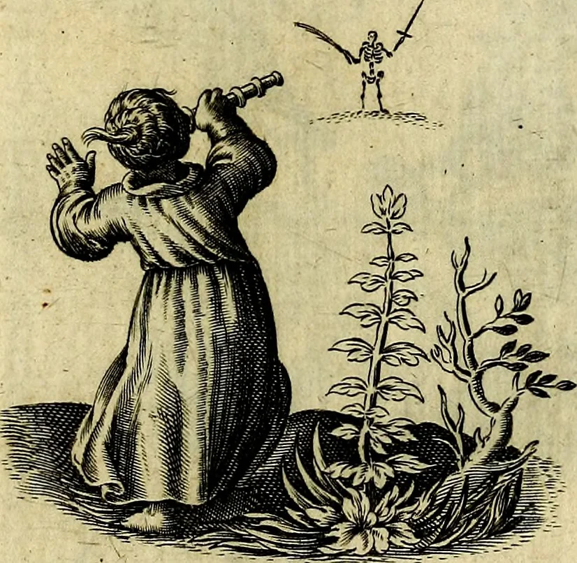 An illustration from Les emblemes d'amour divin et humain ensemble : expliquez par des vers françois, 1640, leaf 176