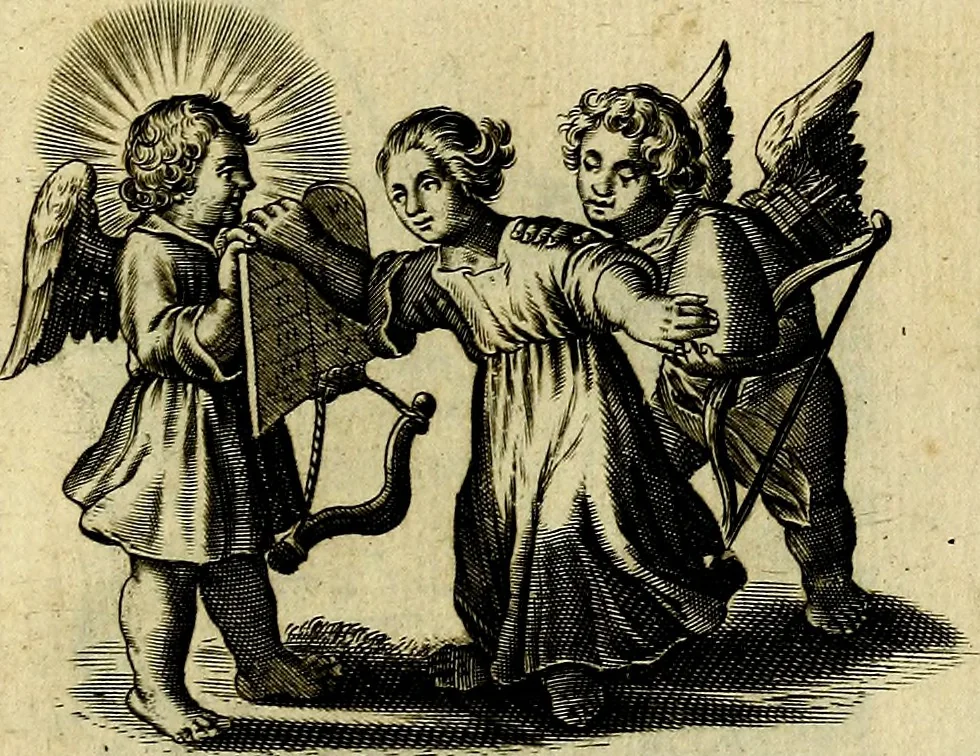 An illustration from Les emblemes d'amour divin et humain ensemble : expliquez par des vers françois, 1640, leaf 180