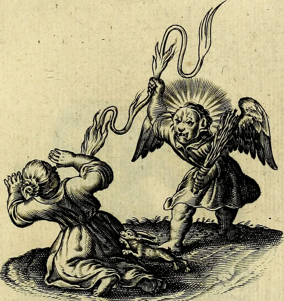 An illustration from Les emblemes d'amour divin et humain ensemble : expliquez par des vers françois, 1640, leaf 186