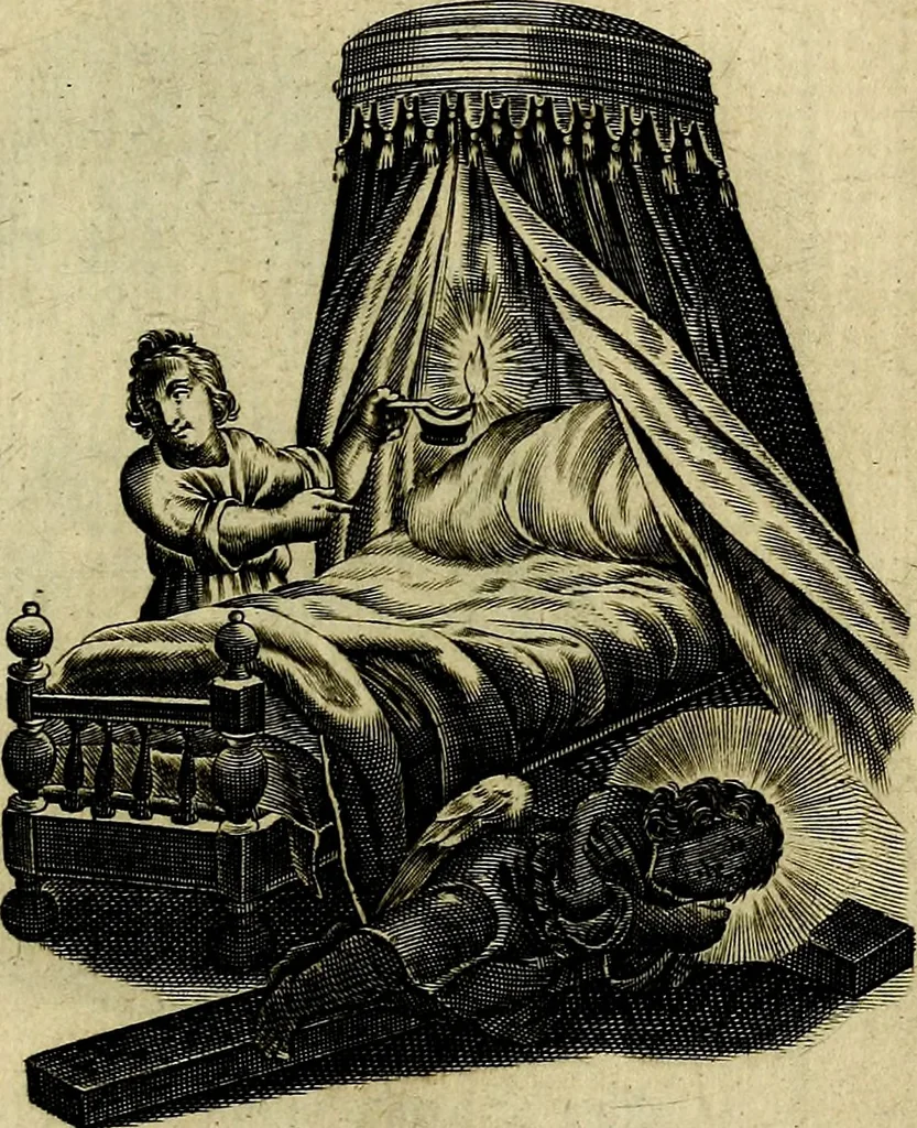 An illustration from Les emblemes d'amour divin et humain ensemble : expliquez par des vers françois, 1640, leaf 196