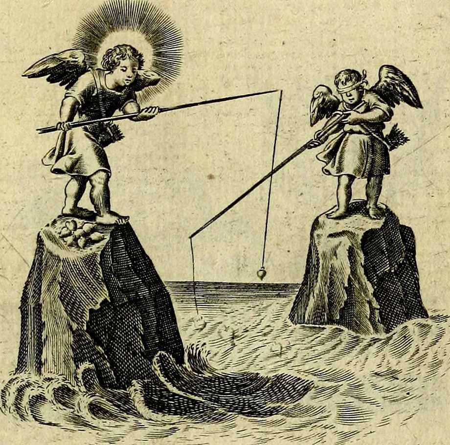 An illustration from Les emblemes d'amour divin et humain ensemble : expliquez par des vers françois, 1640, leaf 20