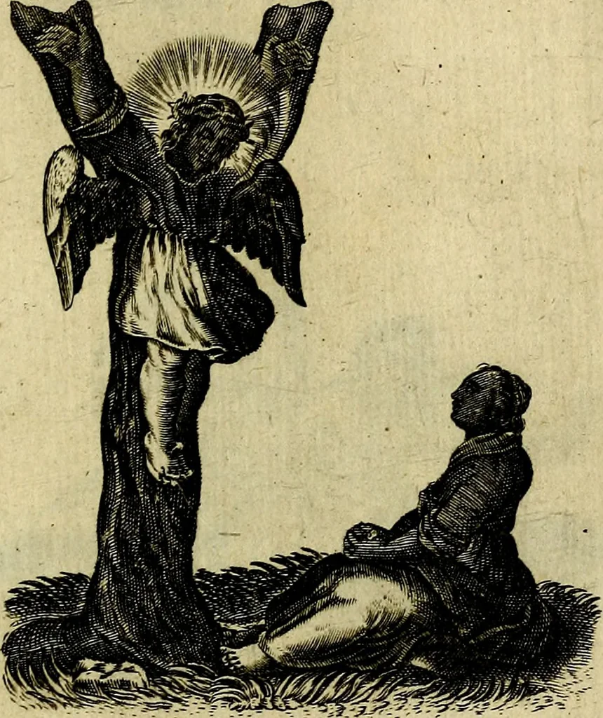 An illustration from Les emblemes d'amour divin et humain ensemble : expliquez par des vers françois, 1640, leaf 200