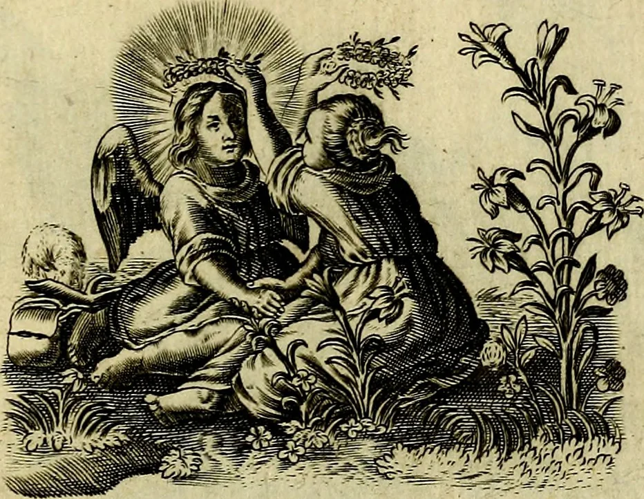 An illustration from Les emblemes d'amour divin et humain ensemble : expliquez par des vers françois, 1640, leaf 208