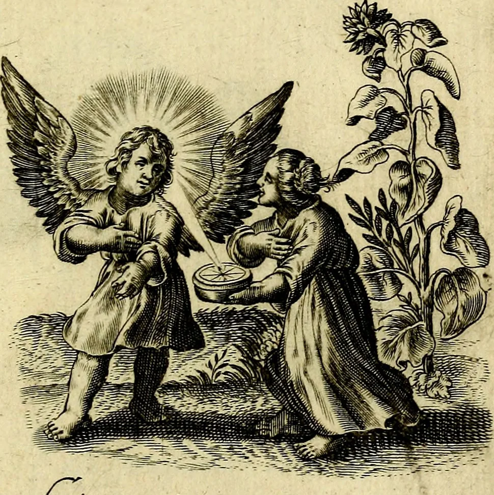 An illustration from Les emblemes d'amour divin et humain ensemble : expliquez par des vers françois, 1640, leaf 210