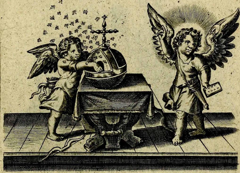 An illustration from Les emblemes d'amour divin et humain ensemble : expliquez par des vers françois, 1640, leaf 22