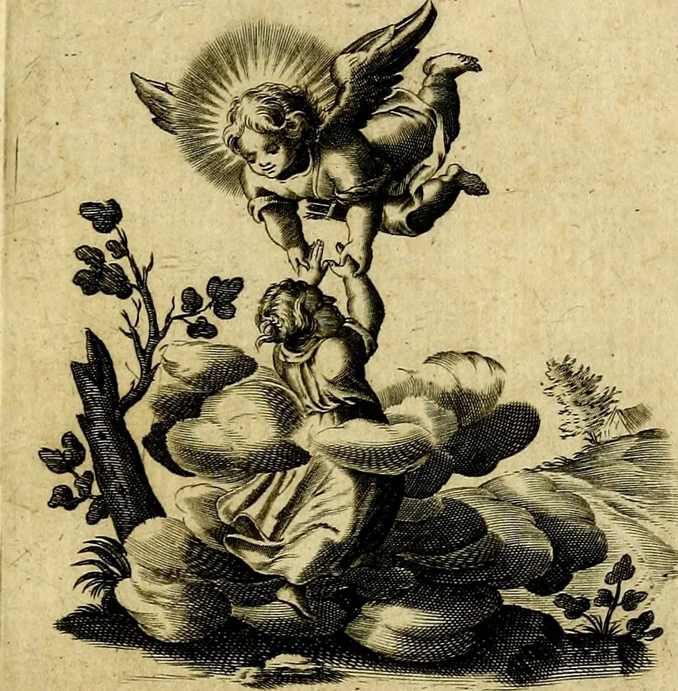 An illustration from Les emblemes d'amour divin et humain ensemble : expliquez par des vers françois, 1640, leaf 232