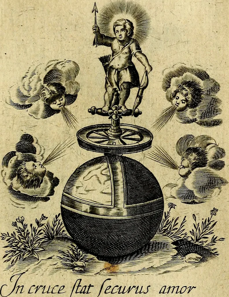 An illustration from Les emblemes d'amour divin et humain ensemble : expliquez par des vers françois, 1640, leaf 34