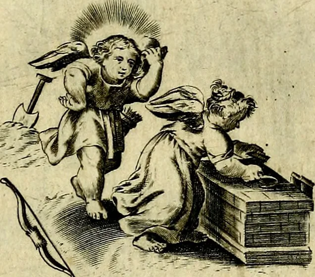 An illustration from Les emblemes d'amour divin et humain ensemble : expliquez par des vers françois, 1640, leaf 62