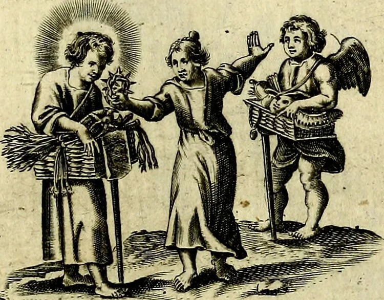 An illustration from Les emblemes d'amour divin et humain ensemble : expliquez par des vers françois, 1640, leaf 66