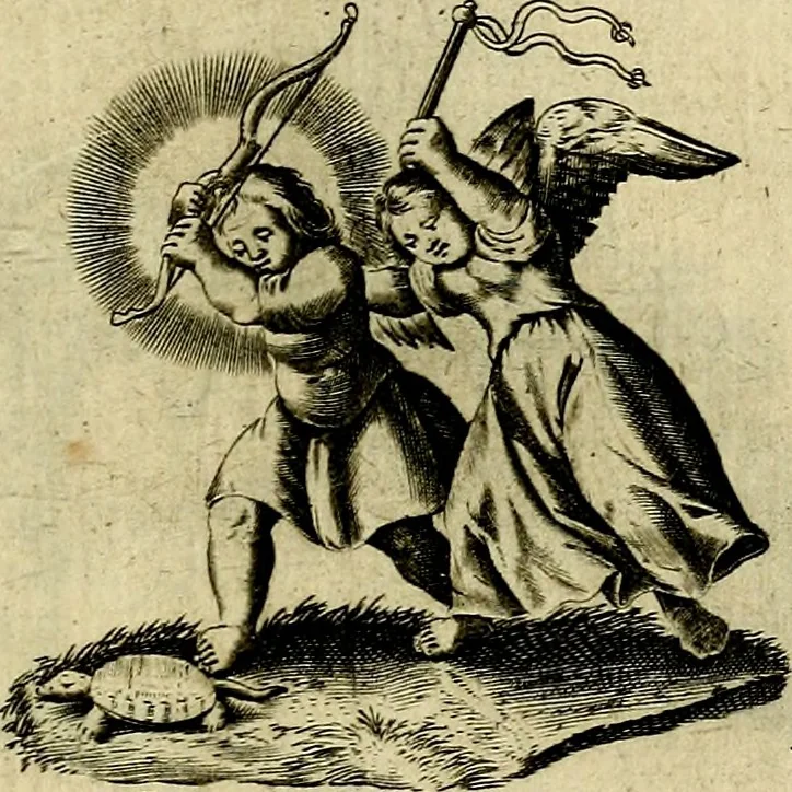 An illustration from Les emblemes d'amour divin et humain ensemble : expliquez par des vers françois, 1640, leaf 68