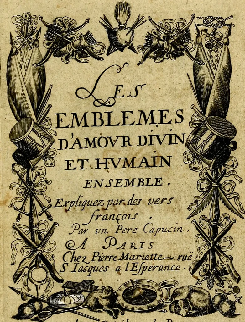 An illustration from Les emblemes d'amour divin et humain ensemble : expliquez par des vers françois, 1640, leaf 8