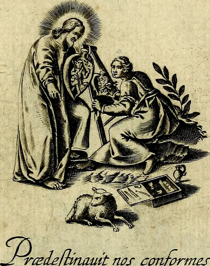 An illustration from Les emblemes d'amour divin et humain ensemble : expliquez par des vers françois, 1640, leaf 82