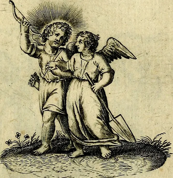 An illustration from Les emblemes d'amour divin et humain ensemble : expliquez par des vers françois, 1640, leaf 84