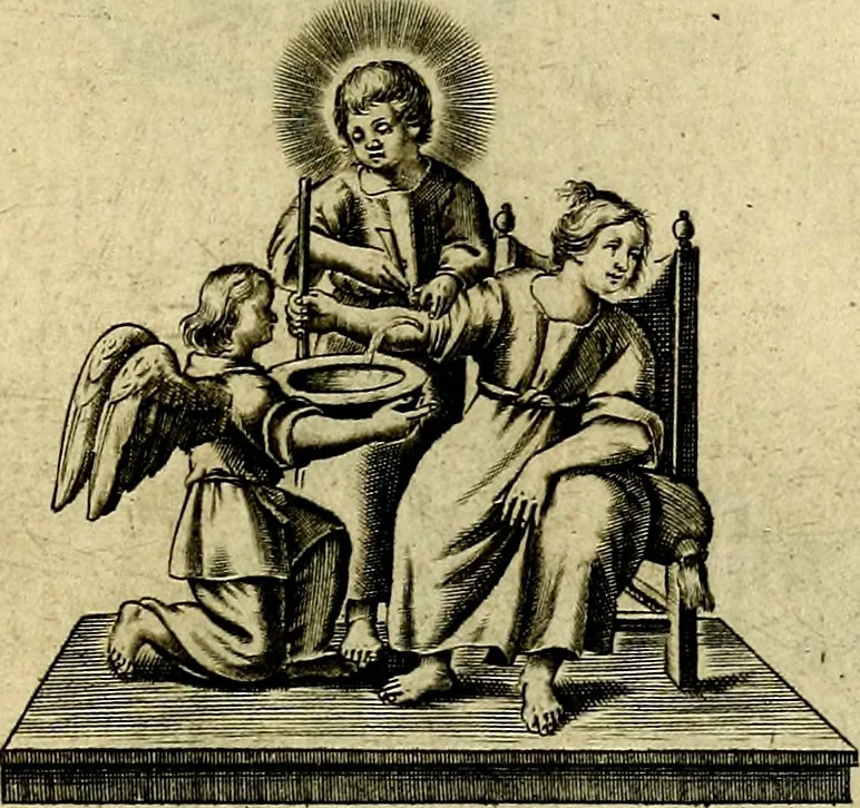 An illustration from Les emblemes d'amour divin et humain ensemble : expliquez par des vers françois, 1640, leaf 96