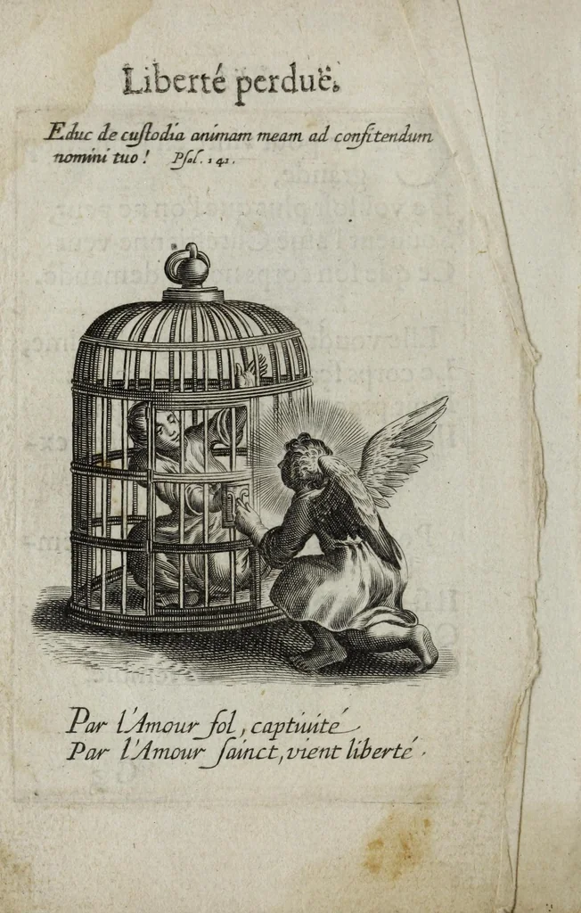 An illustration from Les emblemes d'amour diuin et humain ensemble, 1631, leaf 220