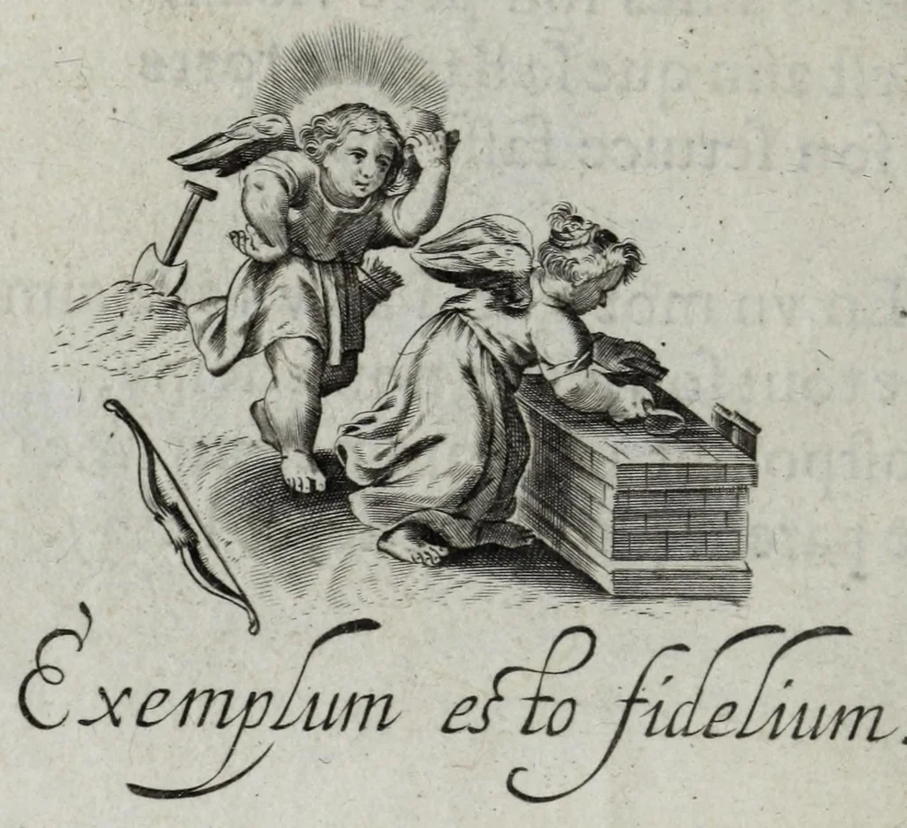 An illustration from Les emblemes d'amour diuin et humain ensemble, 1631, leaf 56