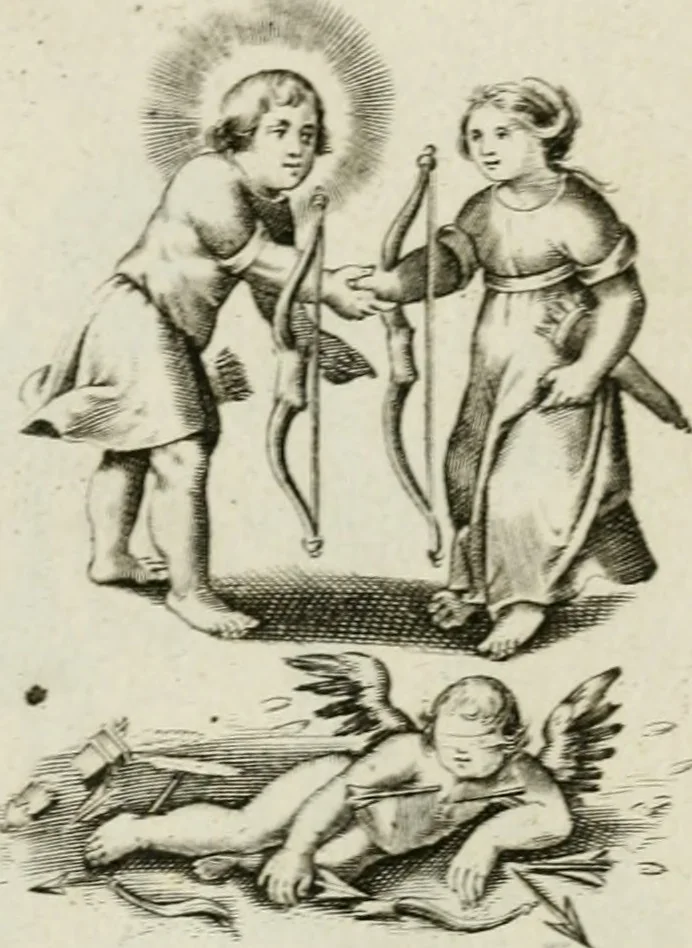 An illustration from Les Emblemes d'amovr divin et hvmain ensemble. Expliquez par des vers françois, 1600, leaf 122