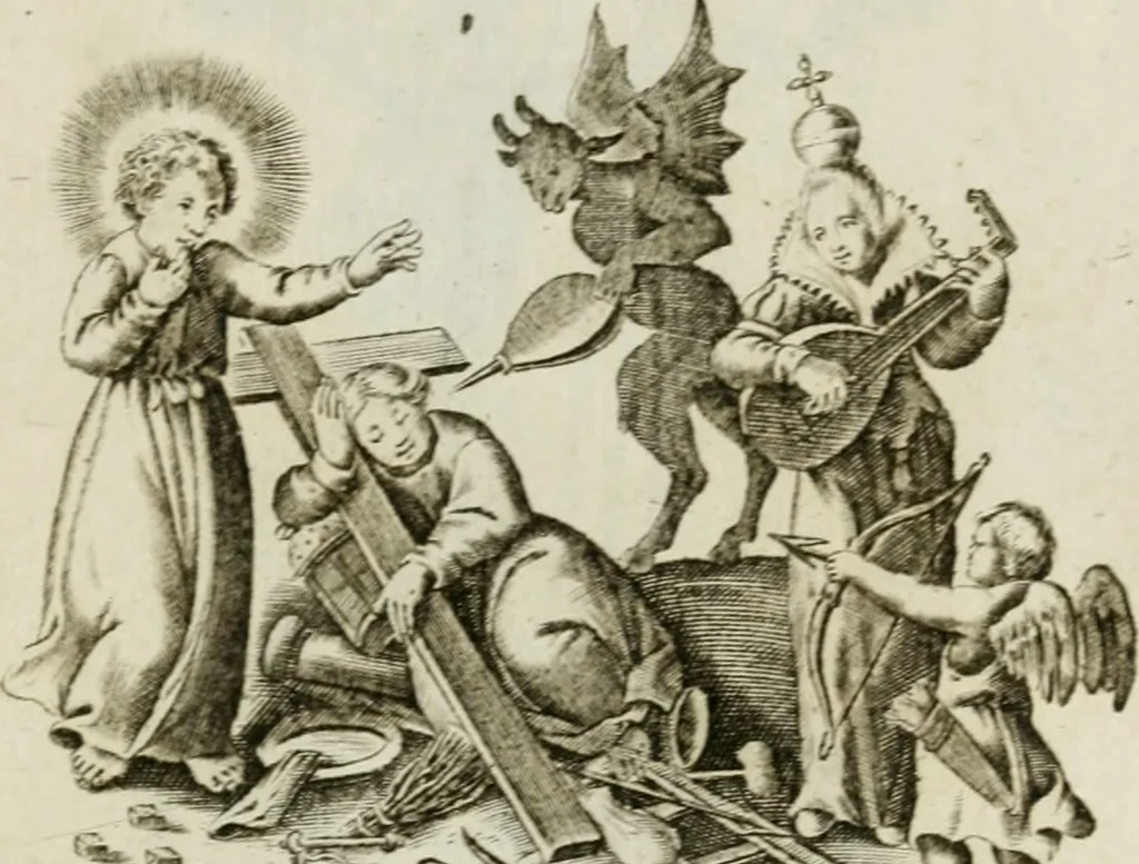 An illustration from Les Emblemes d'amovr divin et hvmain ensemble. Expliquez par des vers françois, 1600, leaf 128