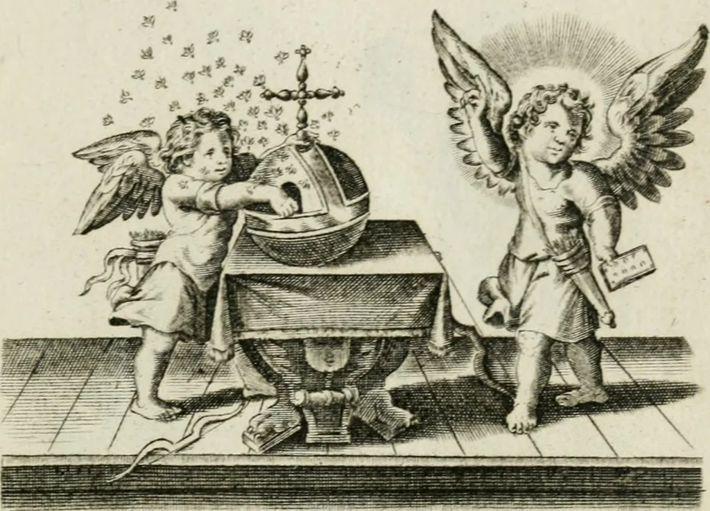 An illustration from Les Emblemes d'amovr divin et hvmain ensemble. Expliquez par des vers françois, 1600, leaf 18
