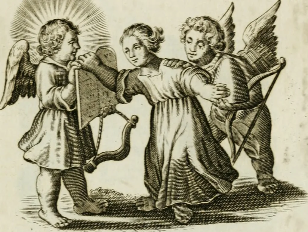 An illustration from Les Emblemes d'amovr divin et hvmain ensemble. Expliquez par des vers françois, 1600, leaf 184