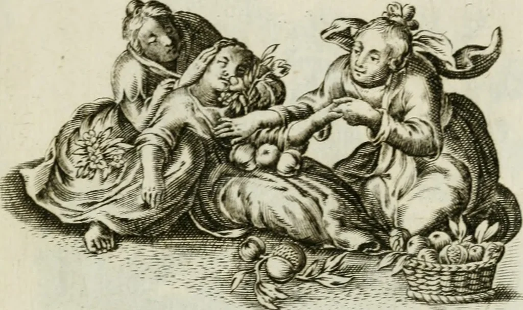 An illustration from Les Emblemes d'amovr divin et hvmain ensemble. Expliquez par des vers françois, 1600, leaf 218