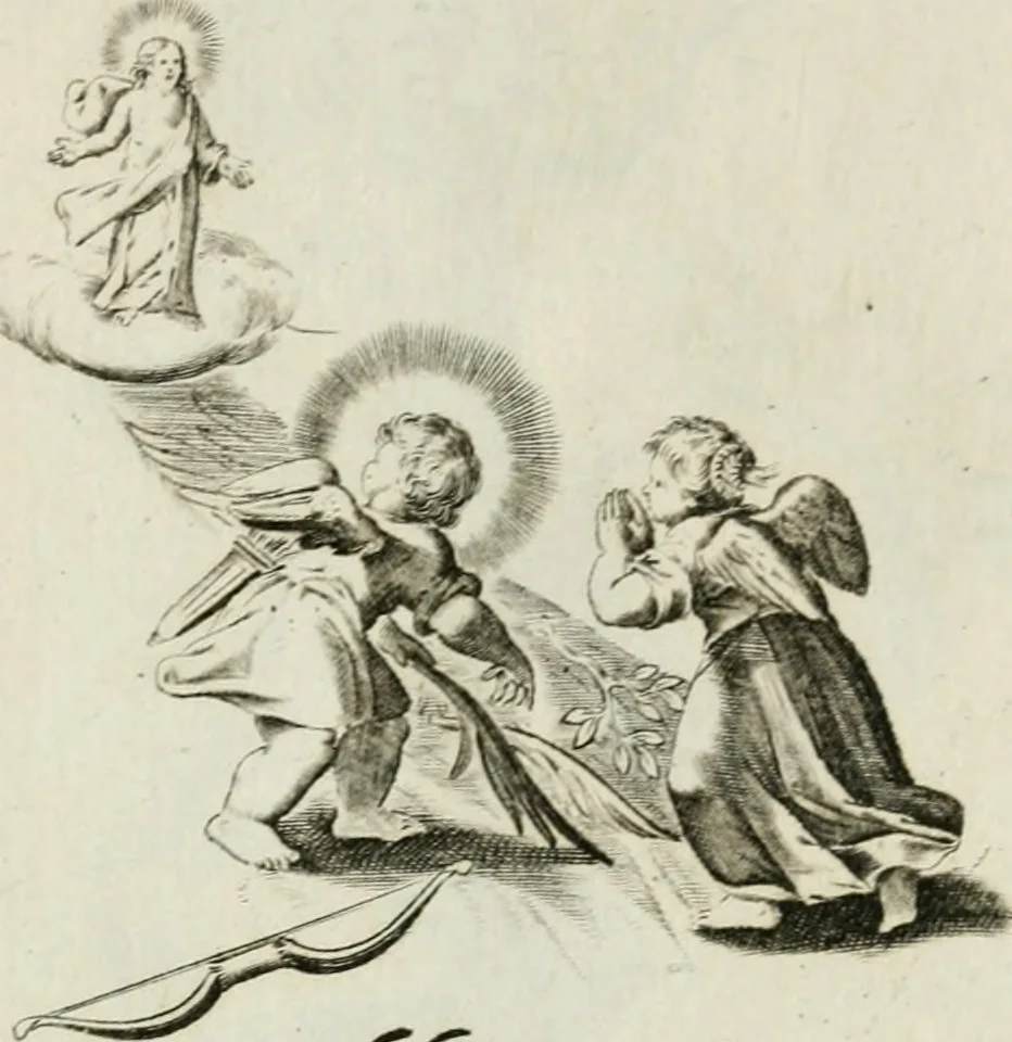 An illustration from Les Emblemes d'amovr divin et hvmain ensemble. Expliquez par des vers françois, 1600, leaf 24