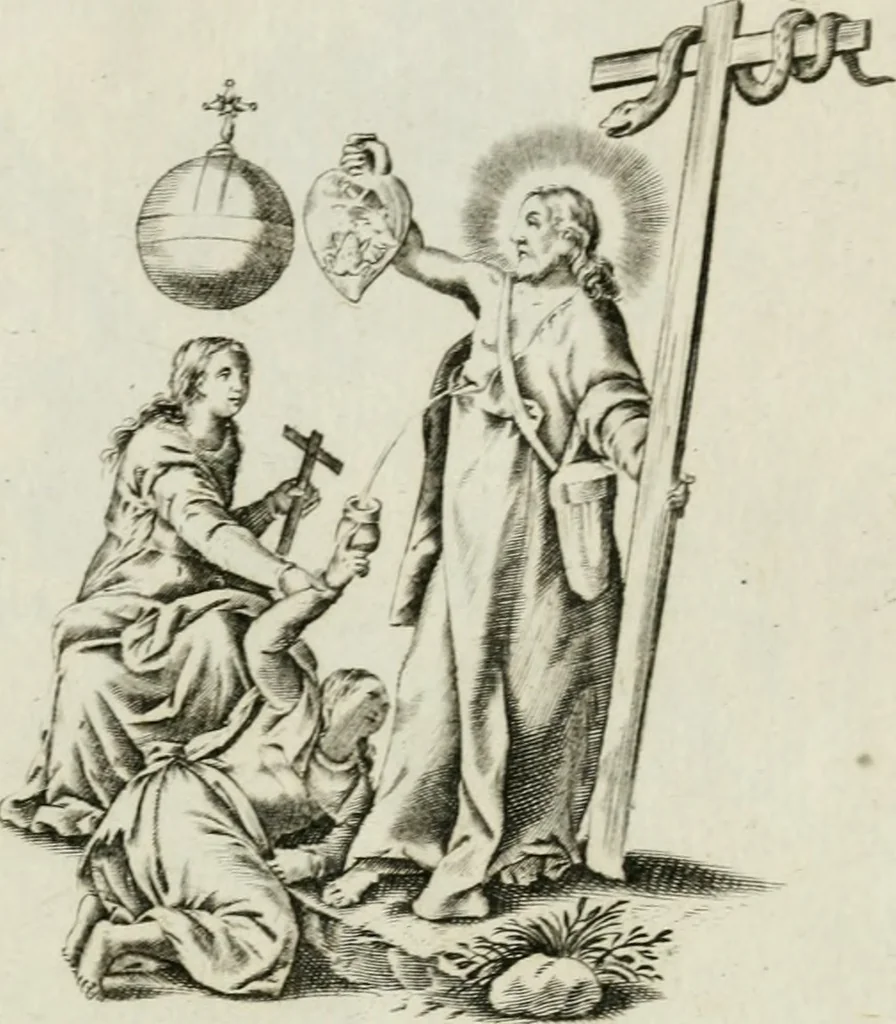 An illustration from Les Emblemes d'amovr divin et hvmain ensemble. Expliquez par des vers françois, 1600, leaf 32