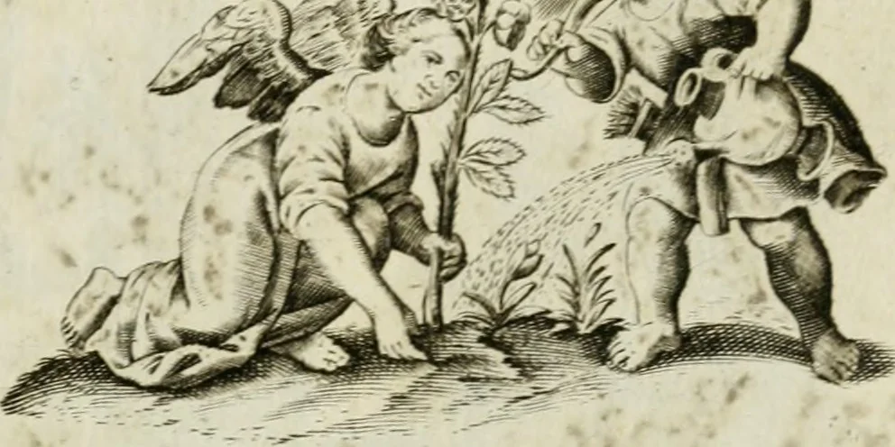 An illustration from Les Emblemes d'amovr divin et hvmain ensemble. Expliquez par des vers françois, 1600, leaf 42