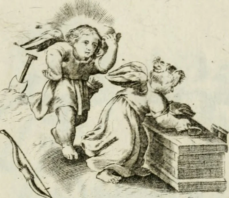 An illustration from Les Emblemes d'amovr divin et hvmain ensemble. Expliquez par des vers françois, 1600, leaf 58