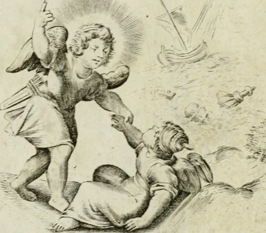 An illustration from Les Emblemes d'amovr divin et hvmain ensemble. Expliquez par des vers françois, 1600, leaf 6