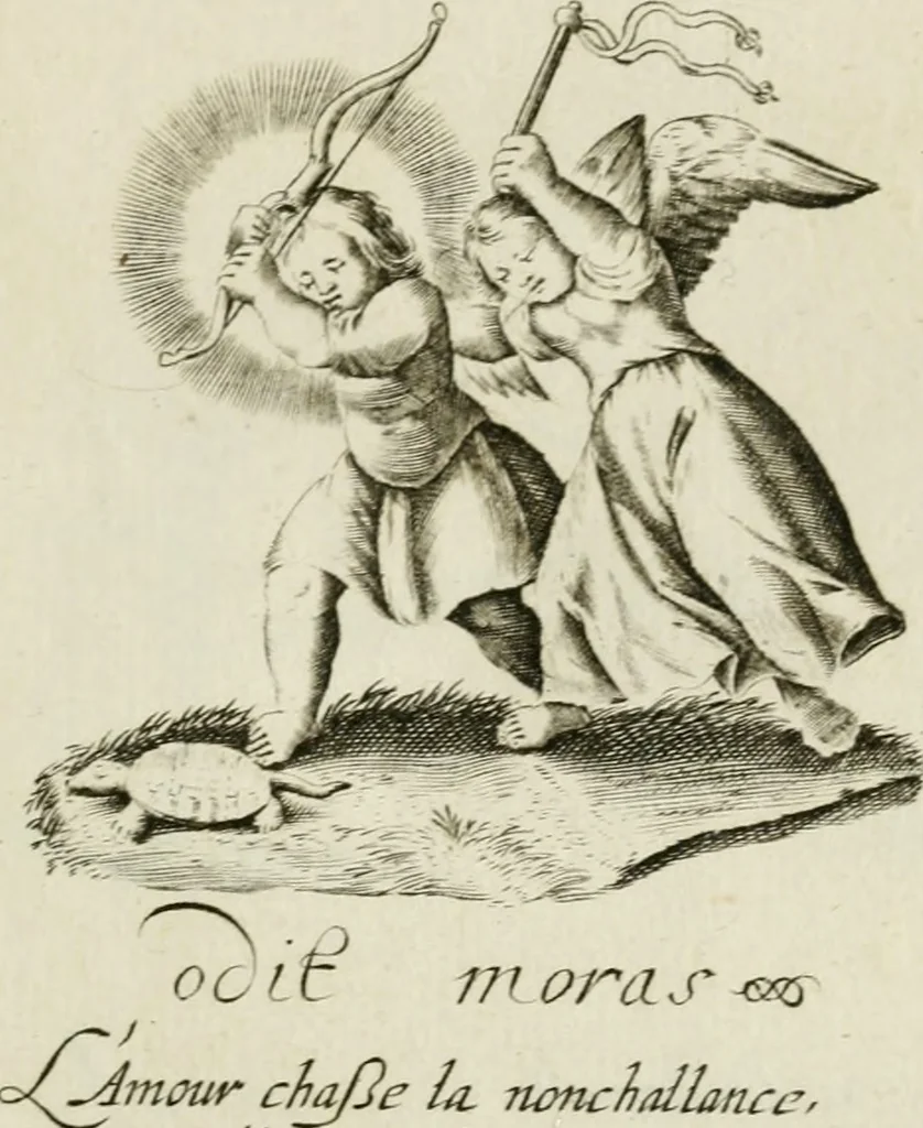 An illustration from Les Emblemes d'amovr divin et hvmain ensemble. Expliquez par des vers françois, 1600, leaf 64