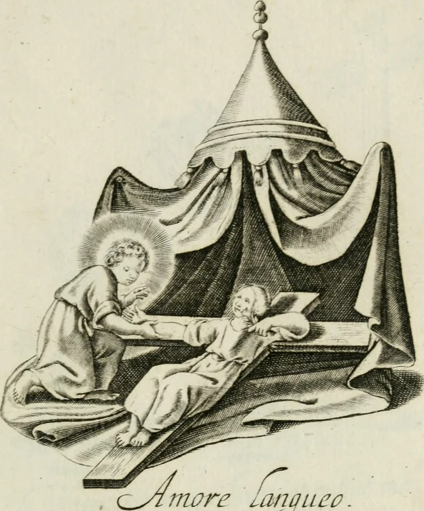 An illustration from Les Emblemes d'amovr divin et hvmain ensemble. Expliquez par des vers françois, 1600, leaf 98