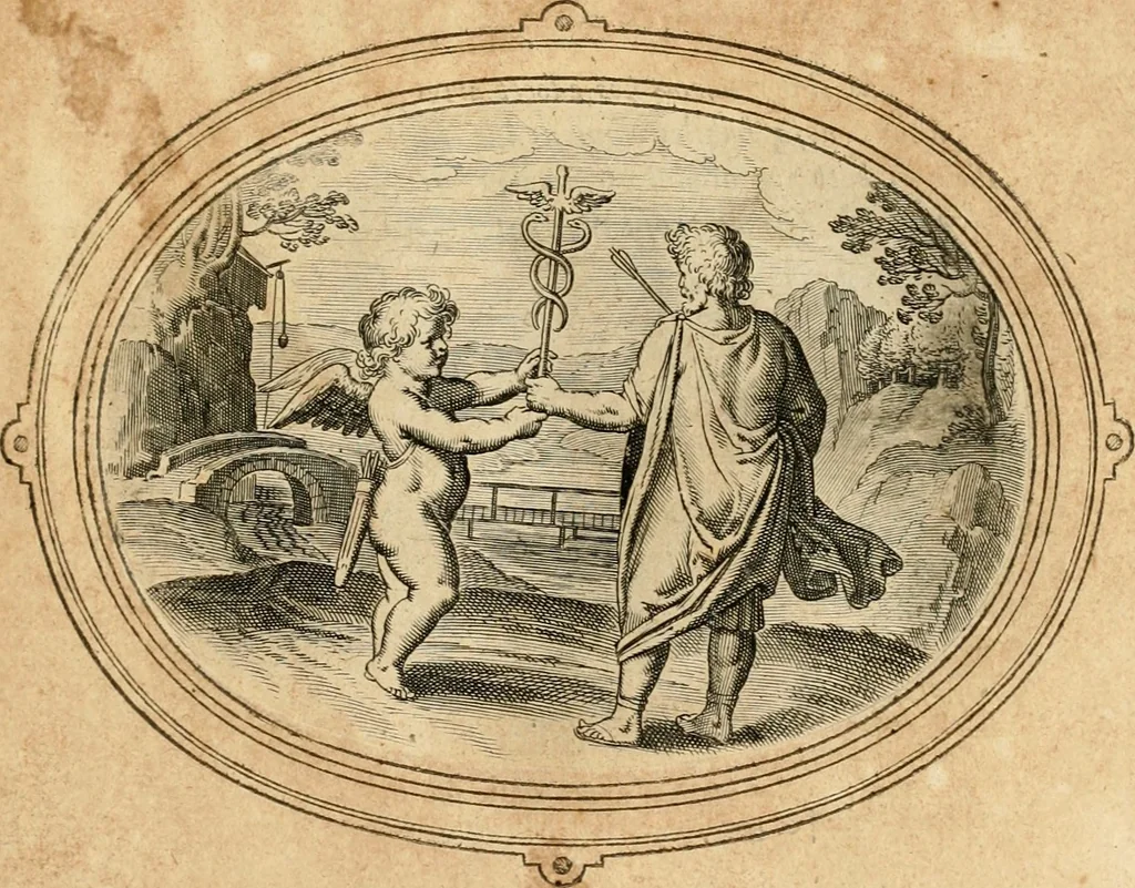 An illustration from Les emblemes de l'amour humain, 1667, leaf 100