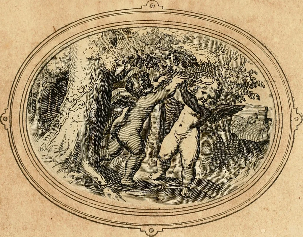 An illustration from Les emblemes de l'amour humain, 1667, leaf 106