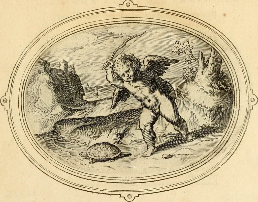 An illustration from Les emblemes de l'amour humain, 1667, leaf 110