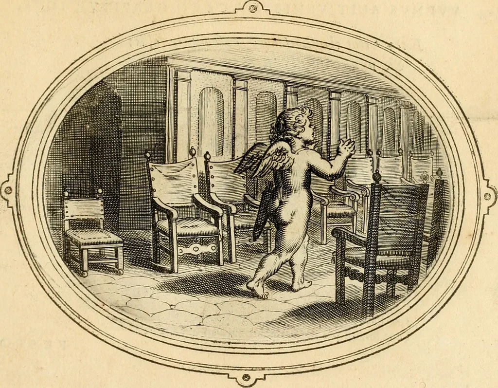 An illustration from Les emblemes de l'amour humain, 1667, leaf 114